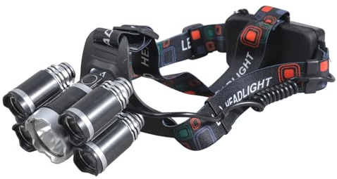 PURPLELILY Fascio largo lampada testa campeggio sensori pesca faro induzione testa lampada per campeggio escursionismo pesca ciclismo notte corsa fari