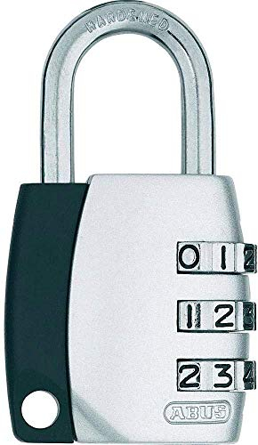 ABUS Zahlenschloss 155/20 - Vorhängeschloss mit Zinkdruckguss-Gehäuse - Kofferschloss / Spindschloss mit individuell einstellbarem Zahlencode - ABUS-Sicherheitslevel 3 - Silber