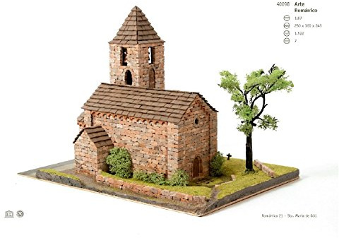 Domus Kits 1529 Pezzi Romanica 21 Sta. Maria De Coll Churche Modella, Scala 1:87, Multicolore, Large, Domus Kits40098