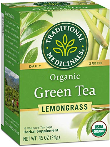 Traditional Medicinals Organic Green Tea - Lemongrass - 16 Wrapped Tea Bags