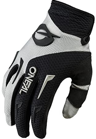 O'NEAL | Fahrrad- & Motocross-Handschuhe | MX MTB DH FR Downhill Freeride | Langlebige, Flexible Materialien, belüftete Handinnenfäche | Element Glove | Herren | Schwarz Grau | Größe XL