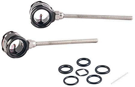 SHARROW Bogenschießen Recurve Bogen Visier Scope Umfang Recurve Bogen Sight Pin 0.019 Faser Zielpunkt Pin für Bogenvisier Jagdvisier Zubehör (Schwarz)