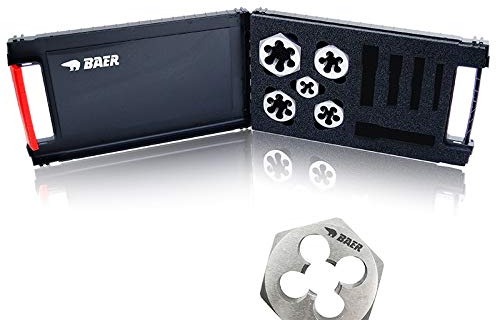 BAER Set HSS: Sechskantschneidmuttern G (BSP) 1/8'' - 3/4'' - Gewindeschneider Satz | Schneidmutter | Rohrgewindeschneider