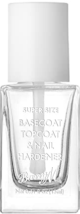 Barry M Super Size All in One Nail Paint Top Coat, Base Coat & Nail Hardener | Clear Gloss, Packaging May Vary
