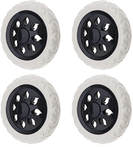 eMagTech 4pcs Roulettes Roues de Caddie 165mm Roues de Chariot à Provisions en Mousse de Noyau Plastique pour Chariot à Provisions Chariot à Bagages de Voyage, Charge Maximale 25kg par Roue