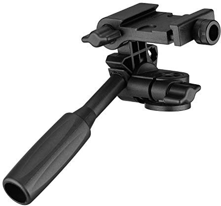 Andoer Tête vidéo Trépied tête fluide 3 voies panoramique à 360° avec poignée à dégagement rapide Montage universel 1/4 pour montage sur trépied d'appareil photo Charge utile 3 kg