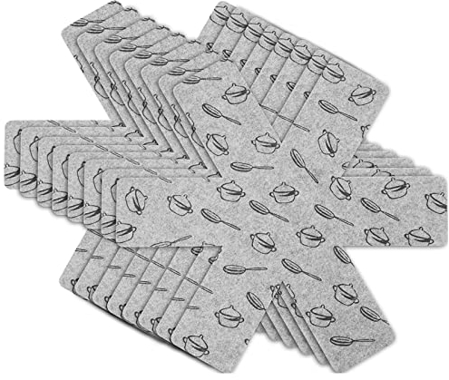 flintronic Pfannenschutz, 8PCS Pfannenschoner Topfschutz, Hitzebeständigerung, Stapelschutz, Topfschoner Anpassbare Größe, Anti-Rutsch Stapelschutz für Pfannen, Töpfe und Schüsseln, Küchenutensilien
