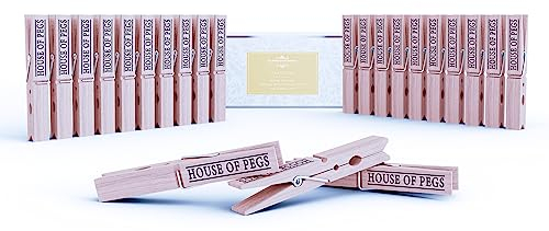 Wooden Clothes Pegs for Washing Line (100 Pack) – 10cm Extra Long Birch Pegs | Strong Grip for Rotary Airers, Dryers & Laundry Use | Rustproof, Weather-Resistant, Eco Friendly Laundry Pins