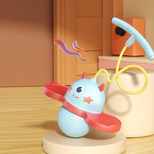 TQUEG Der Pogo Jumper mit Griff und Kugelpumpe ist mit Einer Luftpumpe zum Training und Balancieren Einer maximalen Belastbarkeit von 100 Kilogramm ausgestattet(Teufel in Blau)