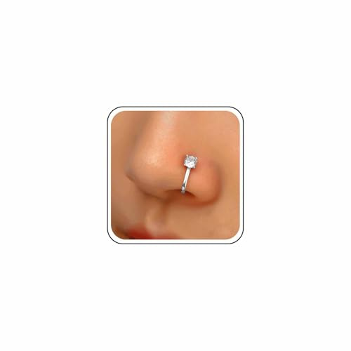 Cybche Anneau De Nez Circulaire En Cristal Doré Anneau De Nez Circulaire En Strass Anneau De Nez Circulaire En Cz Anneau De Nez Circulaire Faux Anneau De Septum Sans Piercing Anneau De Nez Circulaire