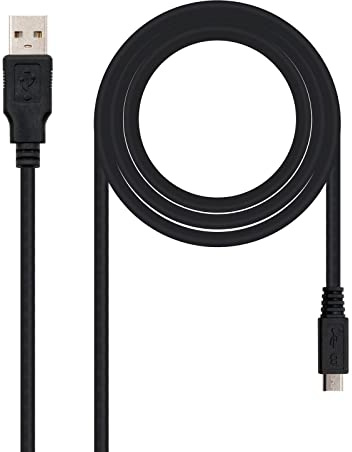 Câble USB 2.0 avec connecteur type A/M vers Micro USB B/M, longueur de 3 mètres, parfait pour connecter des appareils avec port micro USB à des ordinateurs ou des chargeurs. Idéal pour le transfert de