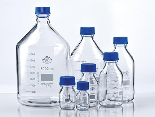 2000ml Simax Reagent Bottles | Borosilicate Glass | Various Sizes | 100ml - 250ml - 500ml - 1000ml - 2000ml | Simax 2 litre Bottle