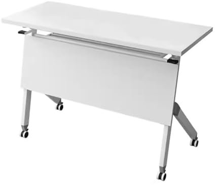 Moderner klappbarer Konferenzraumtisch mit stabiler Seminar-Trainingstischplatte und Stahlrahmen, mobile und leise Räder, 119,4 x 40,6 x 76,2 cm