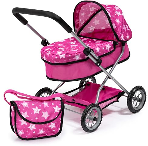 Bayer Design Puppenwagen Smarty mit Tasche, integriertem Korb, Abdeckung