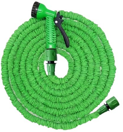 Expandable Garden Hose, Expandable Garden Hose Pipe, Flexible Expanding Magic Lightweight Watering Hoses with 3/4, 1/2 Fittings, with 7 Function Spray Nozzle, Length: 2M, Telescopic Length: 4-7.5M