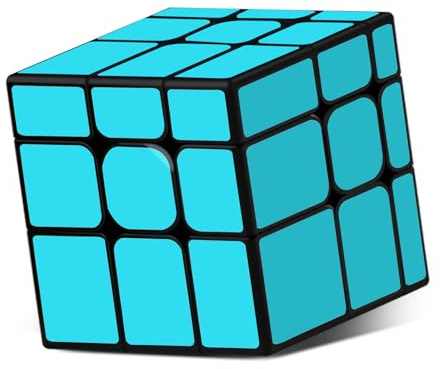 ROXENDA Spiegel-Zauberwürfel Speed Cube, Blau, Mirror 3x3 3D Geduldsspiel | Einzigartiges Spiegel, geschmeidige Drehung, langlebiges ABS, Denkspiel für Kinder Erwachsene, Anfänger & Fortgeschrittene