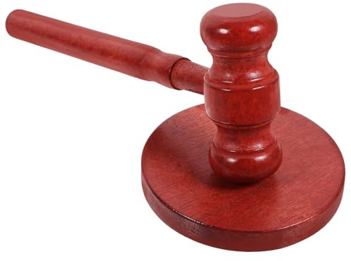 LABRIMP Solid Wood Judge Hammer Boys and Girls Gavel Accessory for Law and Order Games Judge Gavel Prop Toy