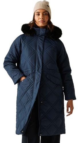 Regatta Womens Freyla Quilted Jacket Water Repellent Insulated Hooded Winter Coat