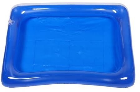 Milisten Inflatable Kids Sandbox Blue Pvc Sand Play Tray for Children Beach Outdoor Educational Sand Toy