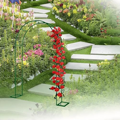 ZCFLWR Tonnelle de Jardin avec Base – Treillis métallique pour Arche de Mariage, tonnelles pour Plantes grimpantes, Lierre, rosiers, pergola d'extérieur pour décoration de cérémonie de Mariage, pel