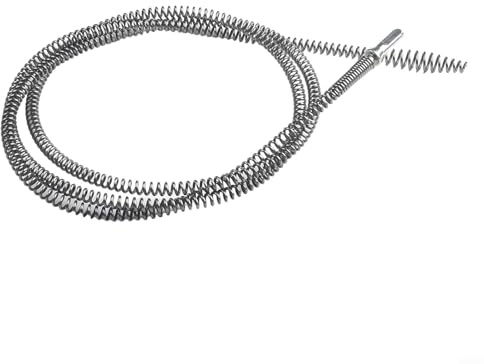 Vasiumic Serpiente de drenaje de acero de resorte, Limpiador de tuberías de taladro eléctrico, Herramienta de serpiente de plomería de acero de manganeso, Equipo de eliminación de obstrucciones