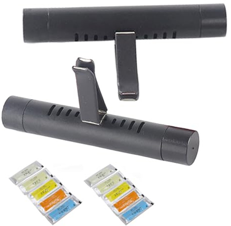 Aputoxz Car Air Fresheners Scents Diffuser Vent Clips Perfume Essential Oil sticks Fro Women Men Automotive Fragrance Decoration Accessories(Black)