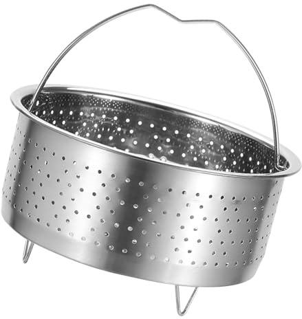 Genérico Vaporera de Acero Inoxidable 304 para Olla Arrocera Rejilla de Vapor de 20 CM Cesta para Verduras y Arroz Sistema de Drenaje Adecuado para Cocinar al Vapor Verduras y Mariscos