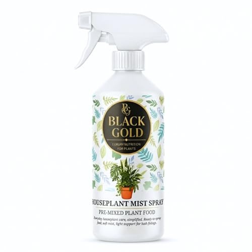 Black Gold Houseplant Plant Food Mist – Pre-Mixed, Ready-to-Spray Feed | Fine, Even Mist for Indoor Plants | Gentle, Balanced Nutrition for Leaves & Roots (500ml)