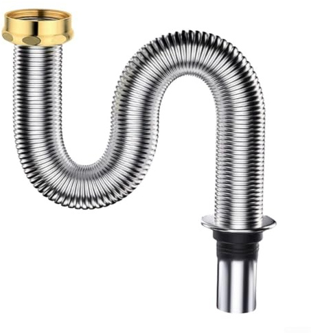Flexibler Abfluss-Siphon aus Edelstahl für Spüleninstallationen, die beseitigt werden müssen und hitzebeständige Leistung (120 cm)