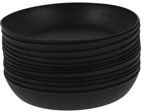 Luxshiny 20 Piezas Bandejas para Plantas de Plástico Negro, Platillos de Macetas Pequeños Resistentes para Interior y Exterior, Bandejas de Agua para Plantas y Cultivo en Jardinería