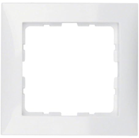 Berker S.1 Steckdose & Schalter Set - Polarweiß Glänzend, Kombi-Rahmen | Modulares Unterputz-System für Büro & Haus - Auswahl an 1-5 fach Rahmen - Zeitloses Design - Einfache Handhabung