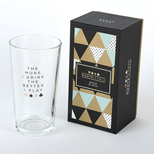 Vaso de cerveza personalizado con temática de Casino Monte Carlo – abajo arriba añade tu propio mensaje (personalizado)