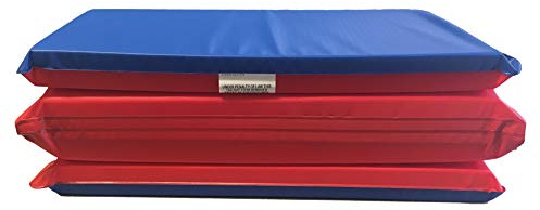 KinderMat, 1.5 Inch Thick, 4-Section Rest Mat, Red/Blue, Great for School, Daycare, Travel, and Home, 100% Made in the USA…