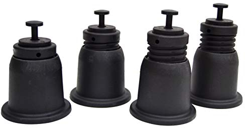 3S SuperSamastore Supporti a Pavimento Regolabili in Altezza da 10 a 13 Cm, Piedini Antivibranti per Appoggio a Terra di Unità Esterna Climatizzatore, Nero, Set da 4