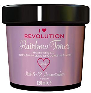 I Heart Revolution Rainbow Tones Lilac Dreams - Semi Permanent Hair Colour and Conditioner in One - Washable with 8-12 Hair Washes - Vegan, Reusable - 120 ml (Pack of 1)