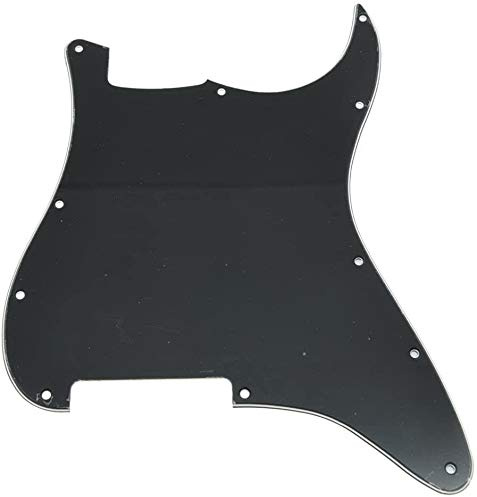Dopro 11-Loch Strat Blank Pickguard ST Blank Scratch Plate No Pickup Löcher passend für USA/Mexican Fender Black 3-lagig