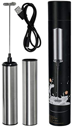 Mousseur à Lait Électrique Mini Batteur à Oeufs USB Rechargeable Multi-Mixeur Portable pour Mousse Cafés Crème Latte Cappuccino Jus,Milk frother