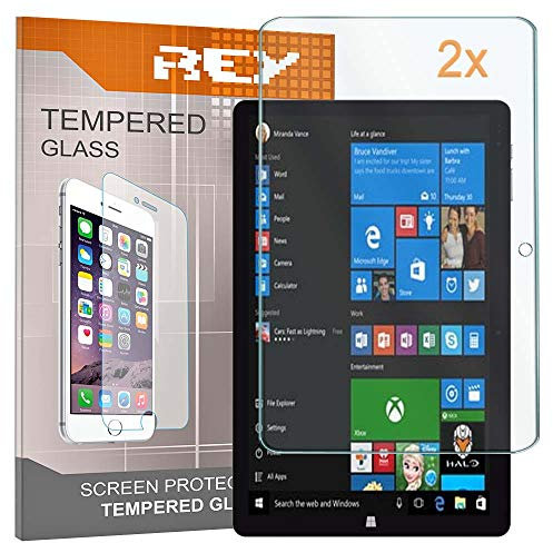 REY Pack 2X Pellicola salvaschermo per CHUWI Hi 10X 10.1 - Hi Book PRO - CHUWI HIBOOK, Pellicole salvaschermo Vetro temperato, di qualità Premium Tablet