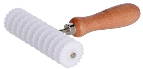 Tagliapasta Rotella Regolabile con 12 Lame in Derlin, Manico in Lengo, Diametro rotelle 40 mm