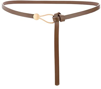 LumiSyne Damen Ledergürtel Damen Dünner Gürtel Mode Geknotete Schnalle Design Rindsleder Leder Legierungs Schnalle Einstellbar Gürtel Dekorativen Gürtel Für Anzugkleid Kleider Mantel Hemd