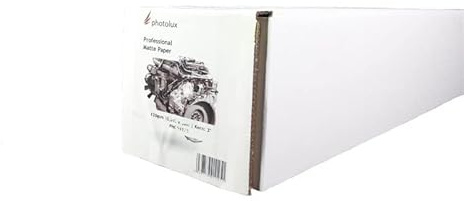 Photolux Professional Matte Paper 120 GSM Fotopapier in Premiumqualität 24 Zoll (Rolle: 0,610x35m)