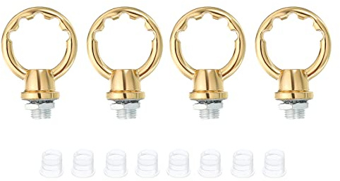 PATIKIL 8 kg maximal belastning, 25 mm innerdiameter, M10 gängad ringmutter, 4 uppsättningar kvinnlig öglahållare, krokringform, ljus guld