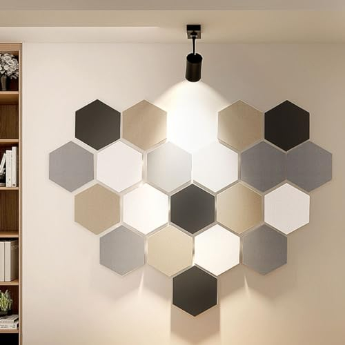 Filz-Bulletin-Boards Sechseck Memo-Pinnwände Kacheln Selbstklebend DIY-Pinnwände Wandpuzzle Vision Board für Büro, Zuhause (Size : 20pcs)