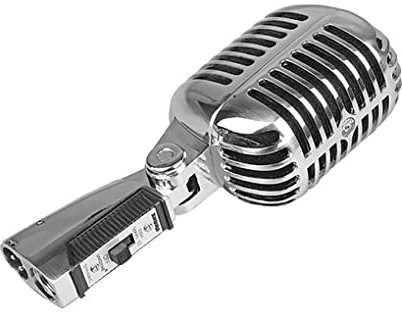 CLSSLVVBN Microfono dinamico Vintage Portable Club Nightclub Discorso Intervista Microfono Accessori Audio elettrici per cantante