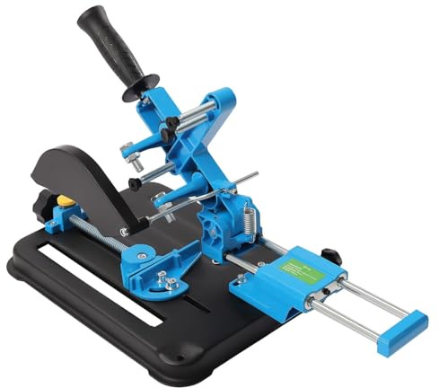 Soporte para amoladora angular Montura universal fija 100-125mm Soporte para amoladora angular de doble orificio, para uso en metalurgia y bricolaje cortes angulares