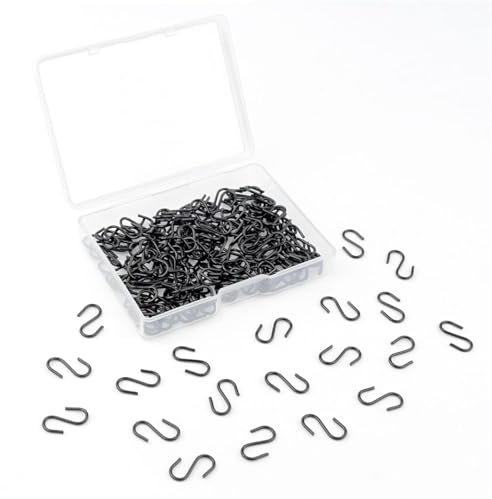 100 Pezzi Mini Ganci a Forma di S in Acciaio Inossidabile,Ganci in Metallo a Forma di S per Artigianato e Gioielli,Include Scatole Portaoggetti,Utensili da Cucina,Portachiavi ed Etichette Fai da Te