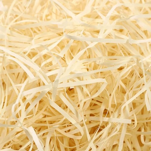LUMoony 500 g Raffia strimlat papper fyllningsmaterial strimlat papper gram krossat papper kraftpapper raffia presentpapper påskgräs för gör-det-själv fest presentdekoration korgfyllning