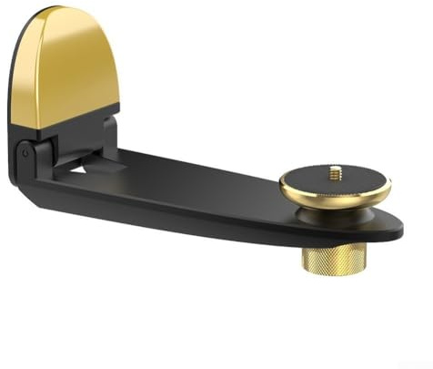 Zeroupshop Support de plafond pour projecteur, en alliage d'aluminium, avec réglage de l'angle pour salon, chambre, extérieur (doré)