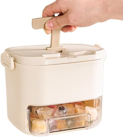 Seau à glace avec couvercle, bac à glace, poignée invisible, récipient de type tiroir, moule de grande capacité pour boissons, café, cocktails