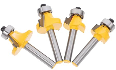 NUOBESTY 4 Piezas Brocas Redondeadas para Enrutador de Carpintería Cortadores de para Proyectos Diy y Profesionales